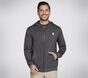 SKECH-KNITS ULTRA GO Full Zip Hoodie, GRAFITOWY, large image number 0