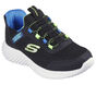 Skechers Slip-ins: Bounder - Brisk-Burst, CZARNY / NIEBIESKI / LIMONKOWY, large image number 4