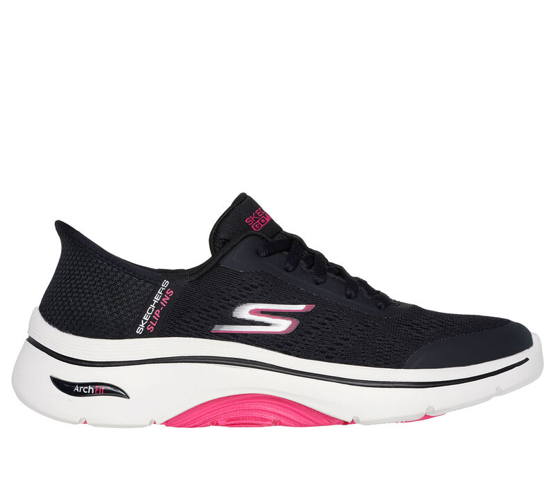 Skechers Slip-ins: GO WALK Arch Fit 2.0, CZARNY / JASKRAWY ROZOWY, largeimage number 0