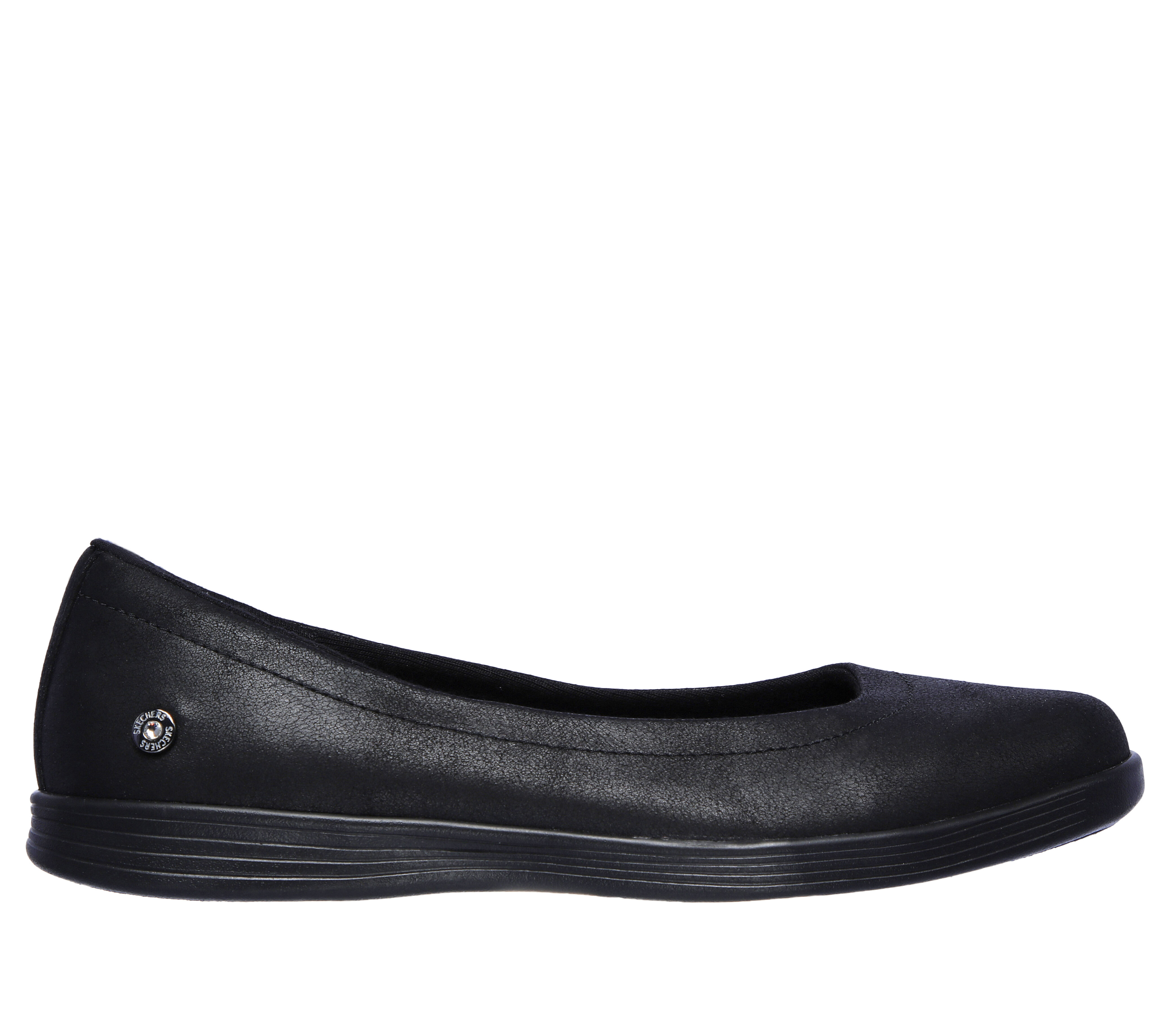 Black cheap flat skechers