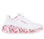 Skechers x JGoldcrown: Uno Lite - Lovely Luv, BIALY / CZERWONY / ROZOWY, large image number 0