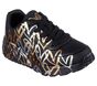 Skechers x JGoldcrown: Uno Lite - Metallic Love, CZARNY / ZLOTY, large image number 4