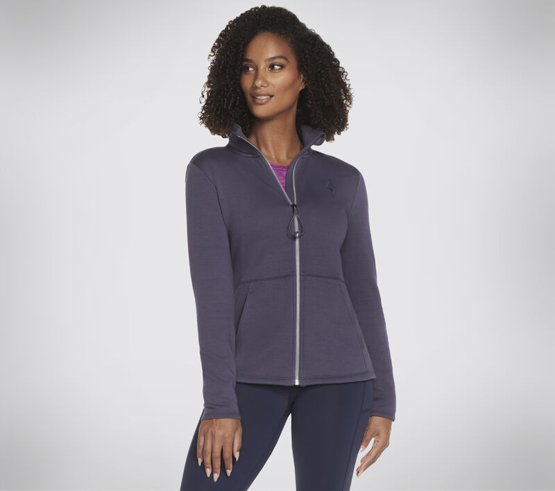 GO SNUGGLE Jacket, PURPLE / CHARCOAL, largeimage number 0