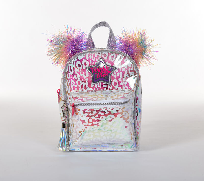 Twinkle Toes: Mini Pom Pom Backpack, BIALY, largeimage number 0