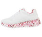 Skechers x JGoldcrown: Uno Lite - Lovely Luv, BIALY / CZERWONY / ROZOWY, large image number 3