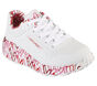 Skechers x JGoldcrown: Uno Lite - Lovely Luv, BIALY / CZERWONY / ROZOWY, large image number 4