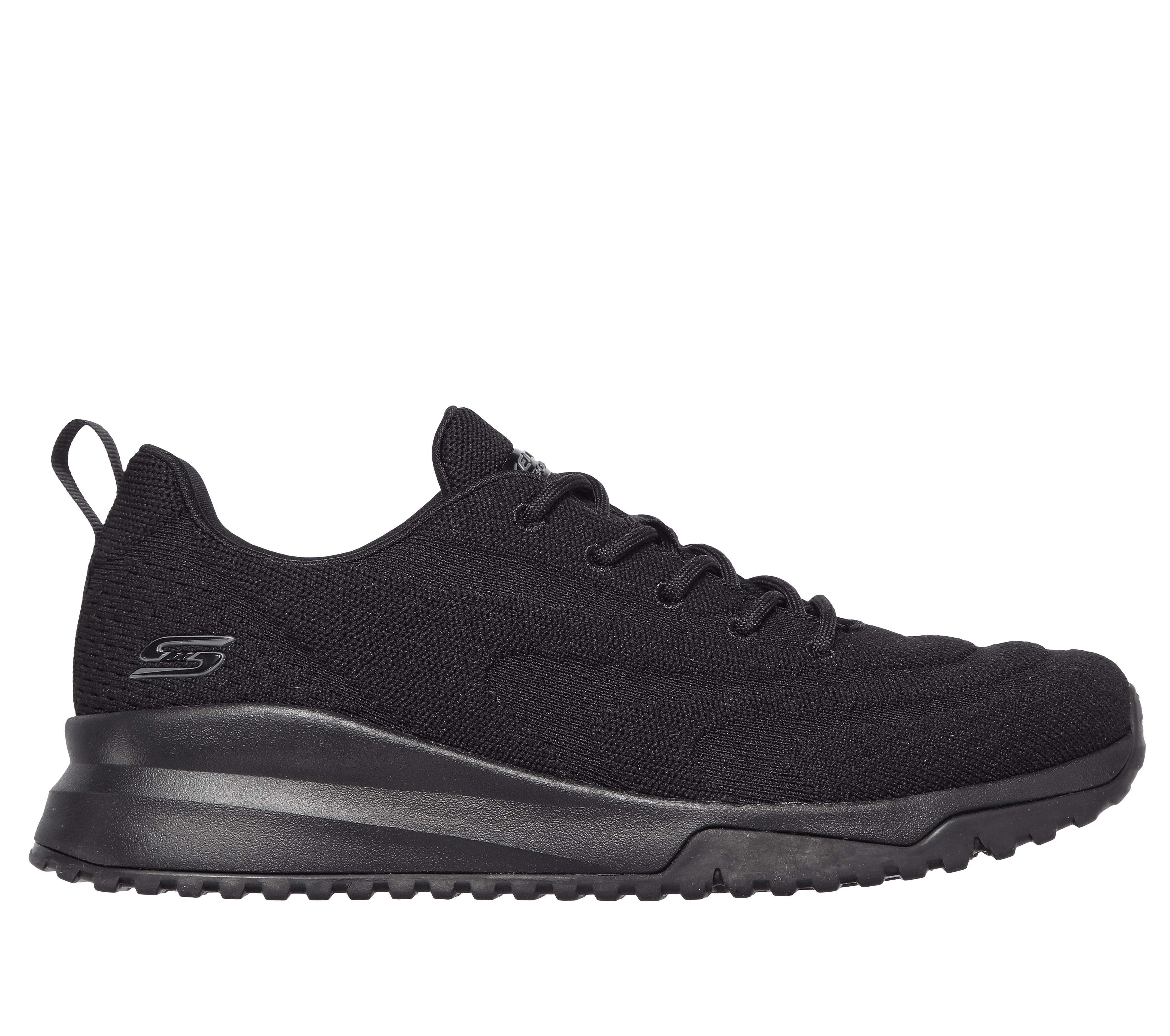 Solid cheap black skechers